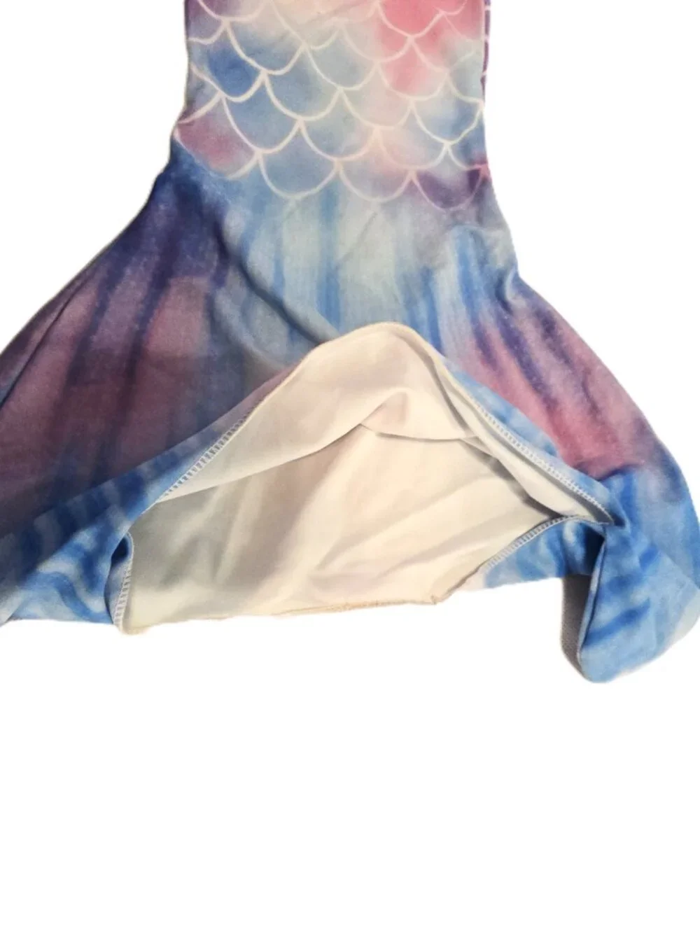 Girls Mermaid Tail Size 6-6X Hole for Feet Blue Pink Purple Dress-Up NO TOP